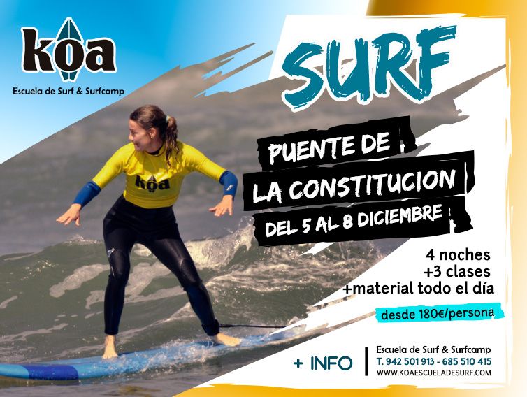 Surf Cantabria en el puente de diciembre 2019